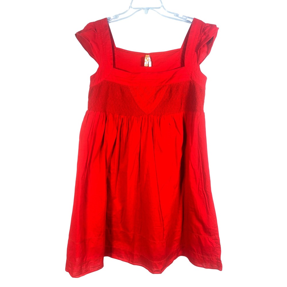 Maeve Red Mini Dress with Cap Sleeves